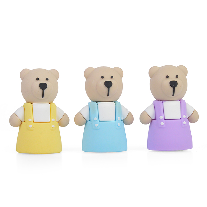 Точилка пластиковая "Мишка" 4,5х4 см. в дисплее