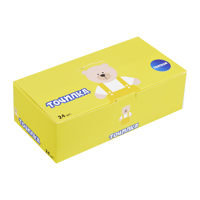 Точилка пластиковая "Мишка" 4,5х4 см. в дисплее