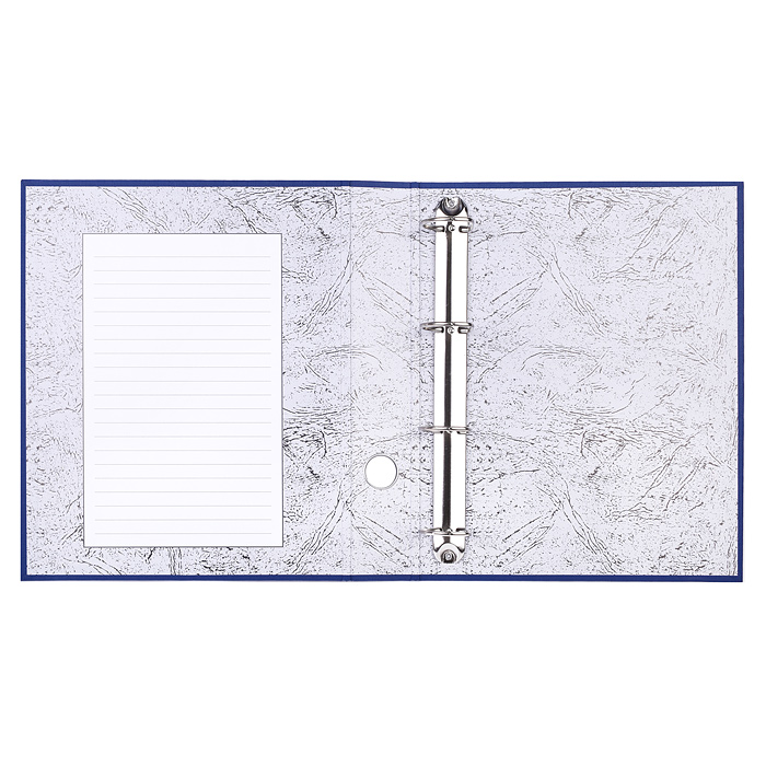 Папка на кольцах A4 50 мм, 4 кольца диаметром 40 мм PP синяя