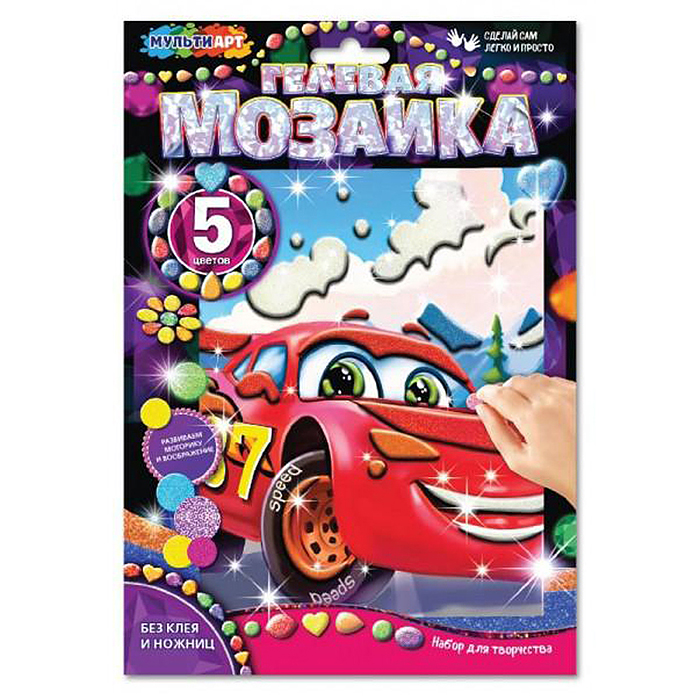 Гелевая мозаика 17*23 см. "Тачки" Гелевая мозаика 17*23 см. "Тачки"
