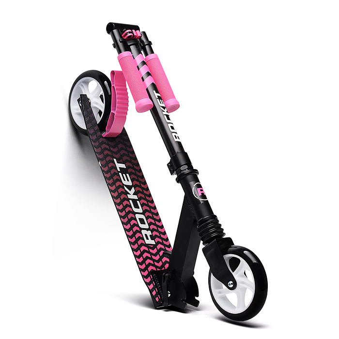 Фото к товару Самокат детский R0201 ROCKET, алюминиевый, колеса PU, 145 мм, розовый Самокат детский R0201 ROCKET, алюминиевый, колеса PU, 145 мм, розовый