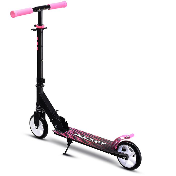 Фото к товару Самокат детский R0201 ROCKET, алюминиевый, колеса PU, 145 мм, розовый Самокат детский R0201 ROCKET, алюминиевый, колеса PU, 145 мм, розовый