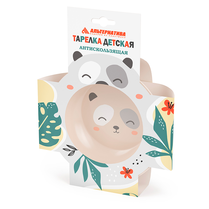 Тарелка детская "Лапочка" антискользящая