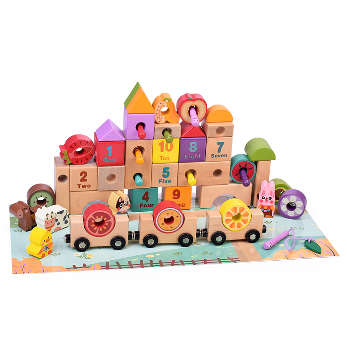 Конструктор из кубиков D1997 "Creative farm" в коробке