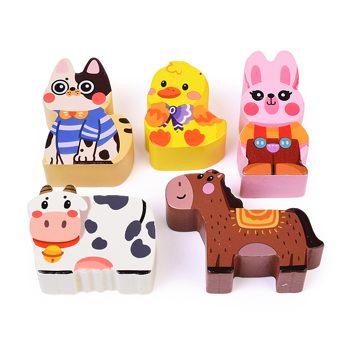 Конструктор из кубиков D1997 "Creative farm" в коробке