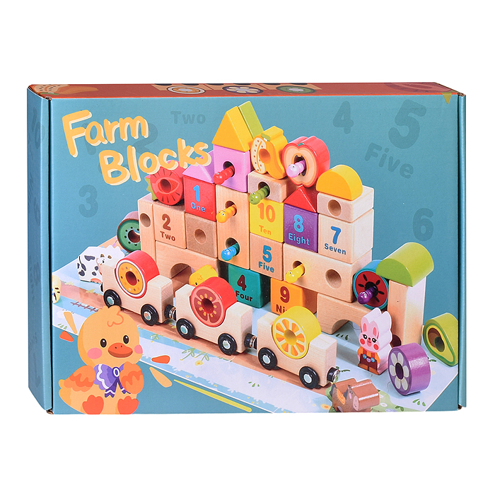 Конструктор из кубиков D1997 "Creative farm" в коробке