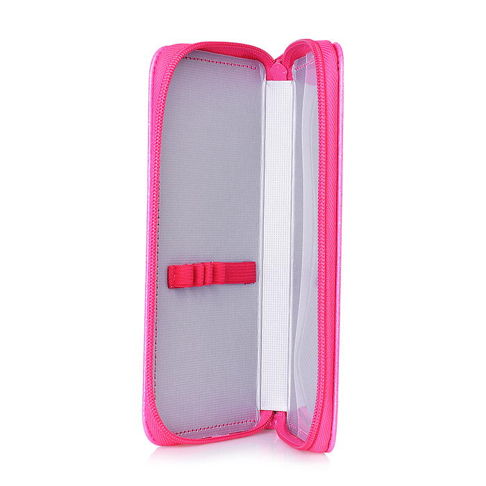 Пенал- односекционный с блестками 190/100/26 "Малиновый"