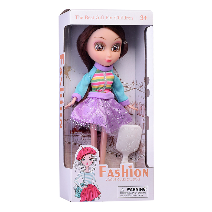 Кукла 83004 "Эмма" с расческой, в коробке