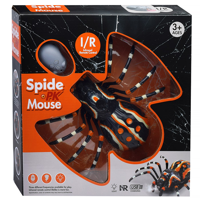 Паук TT6024A "Крестовик" р/у, с распылителем 27MHz, свет, в коробке