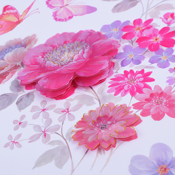 Наклейки интерьерные МИКС (Париж, коты, собаки, цветы) самоклеющиеся , размер наклейки 35*60 см.