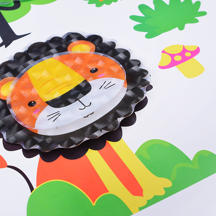 Наклейки интерьерные фигурные "Животные.Большой МИКС ", размер наклейки 50*70см.