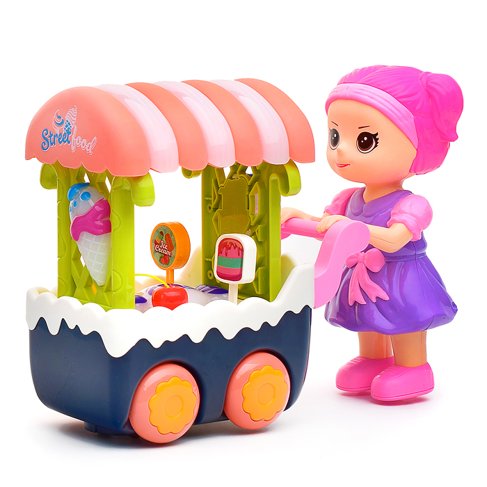 Фото к товару Интерактивная игрушка 6636B "Девочка с тележкой" в коробке Интерактивная игрушка 6636B "Девочка с тележкой" в коробке