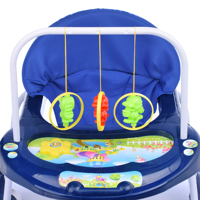 Фото к товару Ходунки 902-A-6 с подвесными игрушками и музыкальным цветком (синий) в пакете Ходунки 902-A-6 с подвесными игрушками и музыкальным цветком (синий) в пакете