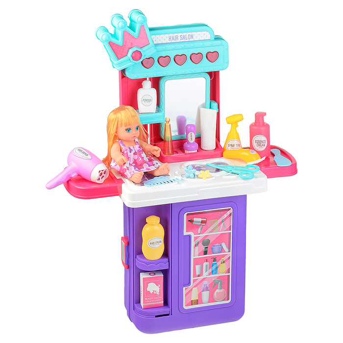 Фото к товару Игровой набор 8257P "Стилист" в чемодане Игровой набор 8257P "Стилист" в чемодане