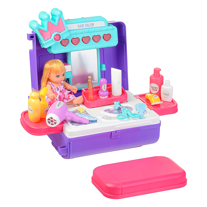 Фото к товару Игровой набор 8257P "Стилист" в чемодане Игровой набор 8257P "Стилист" в чемодане
