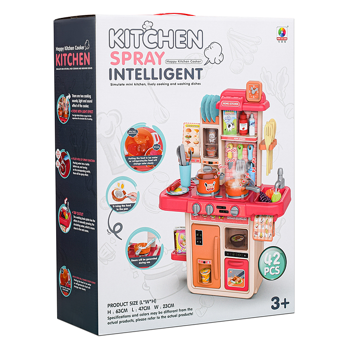 Игровой набор кухня MJL-708 "Время игры"  цвет синий, в коробке