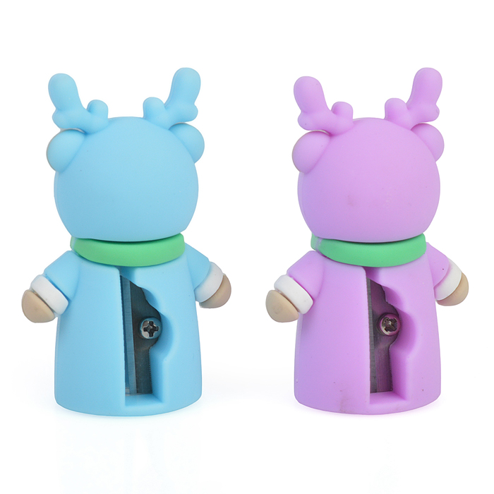 Точилка пластиковая "Мишка" 4,5 х 4 см. в дисплее