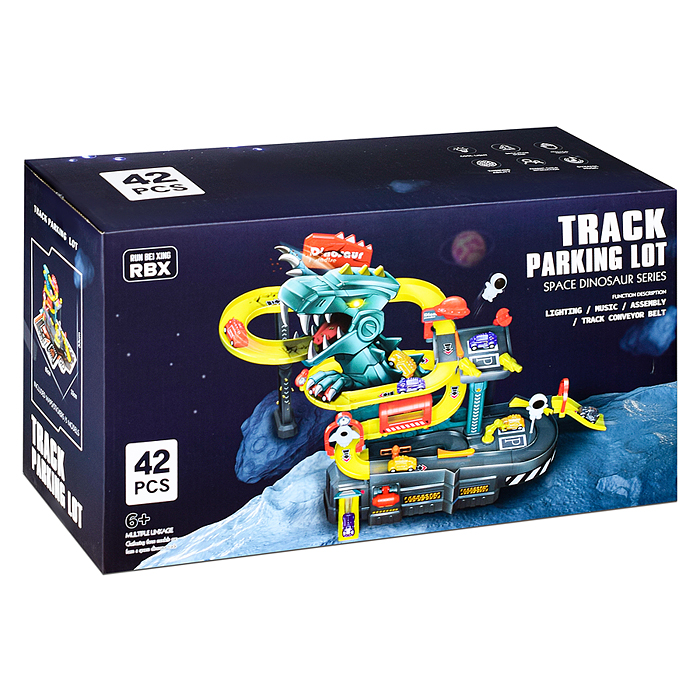 Парковка-трек 388-589 "Дино паркинг" (42 дет.) в коробке