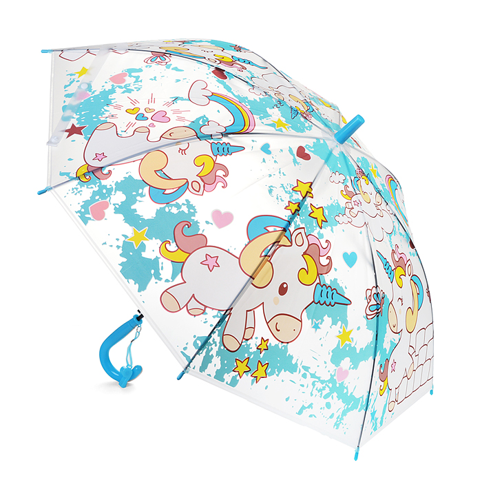 Фото к товару Зонт детский 00-3914 "Страна единорогов" (50см.) голубой Зонт детский 00-3914 "Страна единорогов" (50см.) голубой