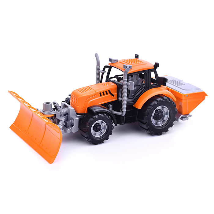 Трактор "Прогресс" снегоуборочный инерционный (оранжевый) (в коробке)