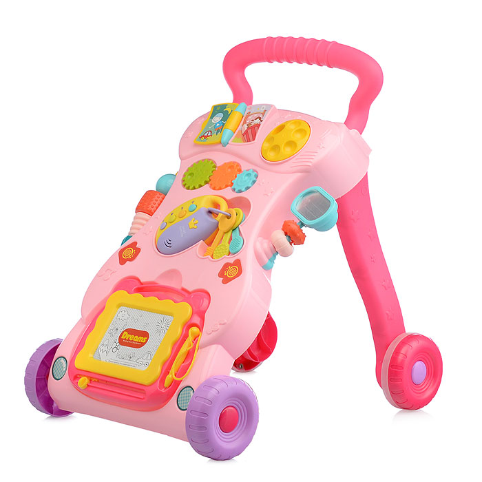 Фото к товару Игровой центр-Каталка HE0823 "Веселые шаги" розовый, в коробке Игровой центр-Каталка HE0823 "Веселые шаги" розовый, в коробке