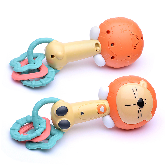 Погремушка Y0014-3 "Львенок" на батарейках, в коробке