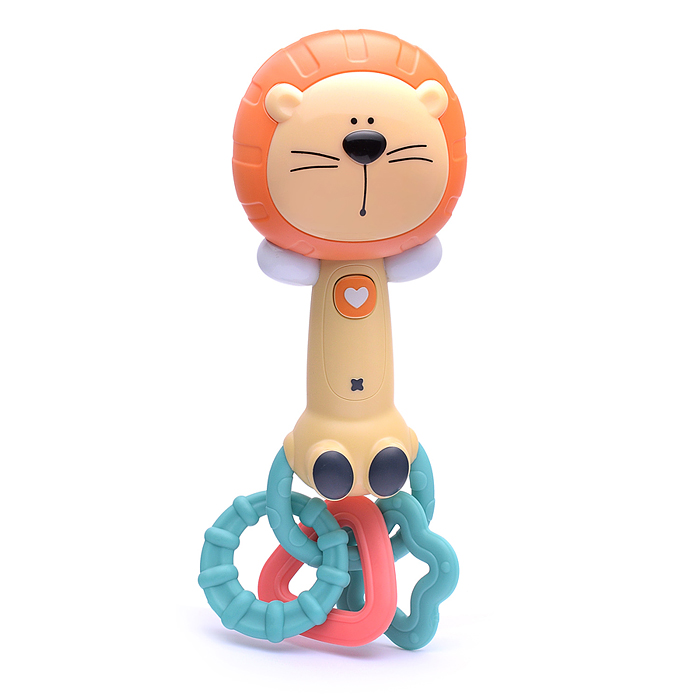 Погремушка Y0014-3 "Львенок" на батарейках, в коробке