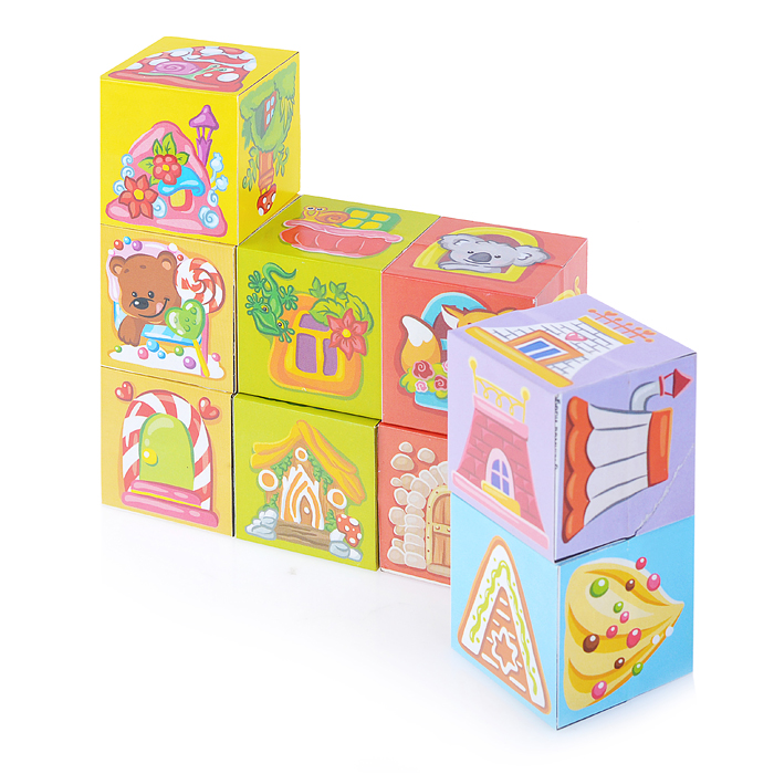 Фото к товару Кубики (9 куб) "Собери домики" Кубики (9 куб) "Собери домики"