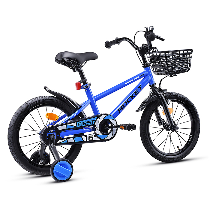 Фото к товару Велосипед 16" Rocket First, цвет синий Велосипед 16" Rocket First, цвет синий