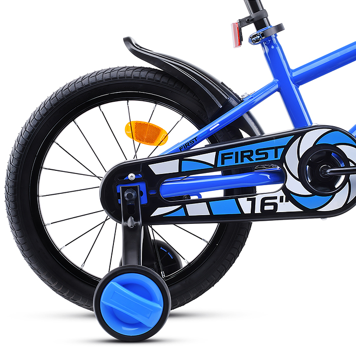 Фото к товару Велосипед 16" Rocket First, цвет синий Велосипед 16" Rocket First, цвет синий