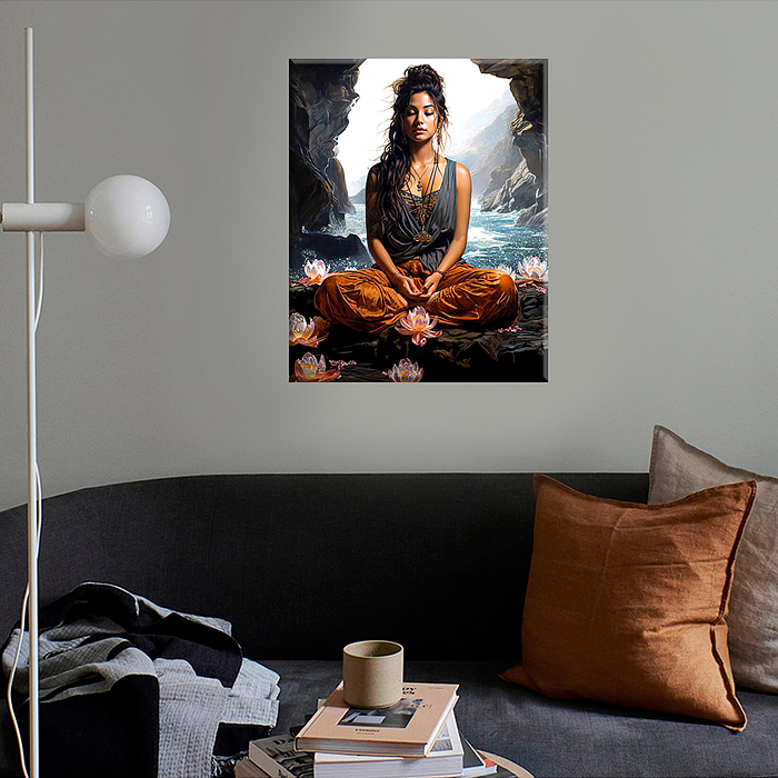 Фото к товару Картина по номерам 40х50 "Медитация на берегу океана" с кристаллами из хрусталя черный холст Картина по номерам 40х50 "Медитация на берегу океана" с кристаллами из хрусталя черный холст