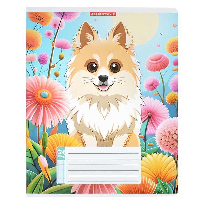 Тетрадь 12л А5 клетка "Шпиц"