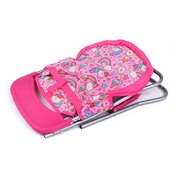 Стульчик для кормления кукол 9330 игрушечный, цвет радужные единороги