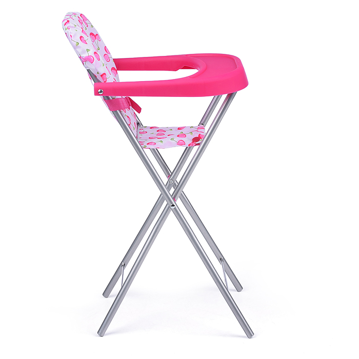 Стульчик для кормления кукол 9331 игрушечный, цвет вишенки на белом