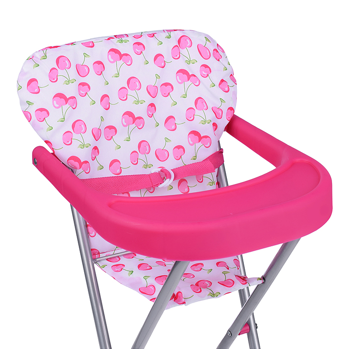 Стульчик для кормления кукол 9331 игрушечный, цвет вишенки на белом