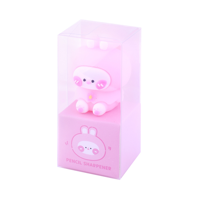 Точилка "Кролик" два дизайна ассорти, высота 4 см, в индивидуальной пластиковой упаковке, в дис