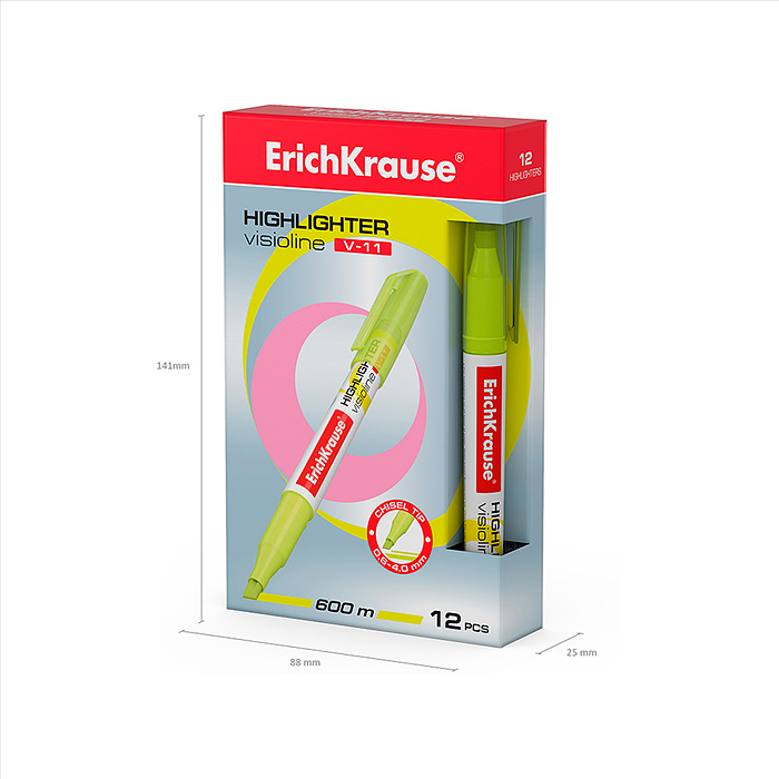 Текстмаркер Visioline V-11 Neon, цвет чернил желтый 