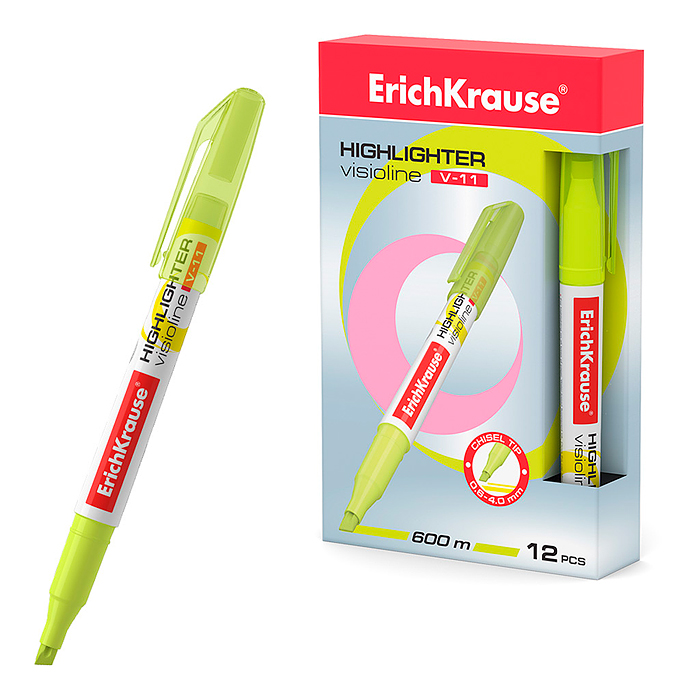 Текстмаркер Visioline V-11 Neon, цвет чернил желтый 