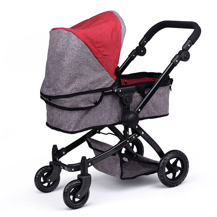 Фото к товару Коляска - трансформер для кукол 9651 металлическая, регулируемая ручка, с корзиной,цвет красно-корич Коляска - трансформер для кукол 9651 металлическая, регулируемая ручка, с корзиной,цвет красно-корич