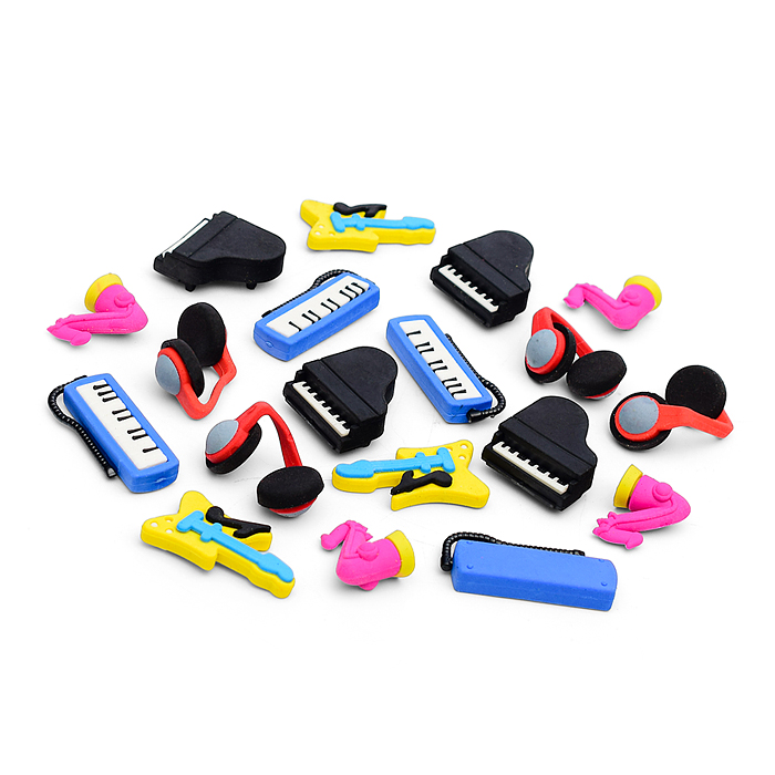 Набор ластиков XC-10 "Музыкальные инструменты" в банке