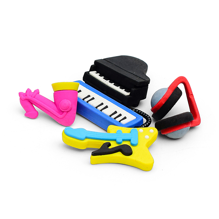 Набор ластиков XC-10 "Музыкальные инструменты" в банке