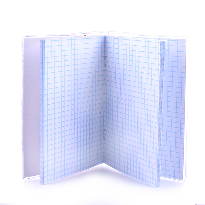 Блокнот "Девочка и щенки" формат А6, 11х15 см, 56 листов в клетку на скрепке, обложка с гелев