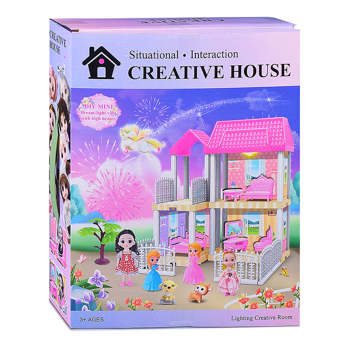 Дом для кукол 666-3S "Вилла принцессы" на батарейках, в коробке