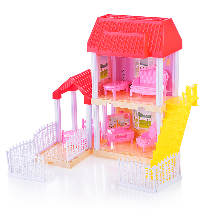 Домик для куклы 666-9S-3 "Мечта принцессы" на батарейках, в коробке