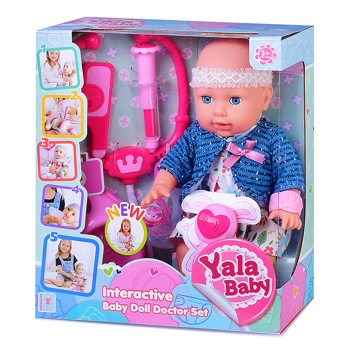 Фото к товару Пупс YL2335D-B "Яночка" со звуком, с аксессуарами, в коробке Пупс YL2335D-B "Яночка" со звуком, с аксессуарами, в коробке