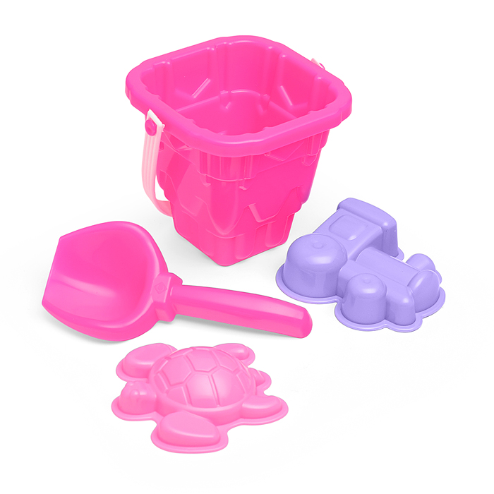 Песочный набор "Русалочка" ( 2 формочки, совок, ведро )