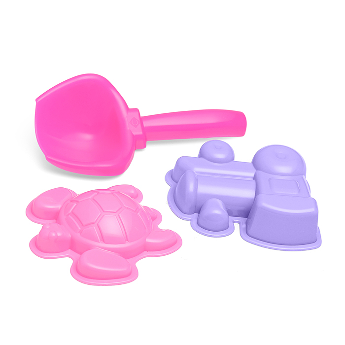 Песочный набор "Русалочка" ( 2 формочки, совок, ведро )