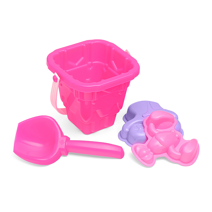 Песочный набор "Русалочка" ( 2 формочки, совок, ведро )