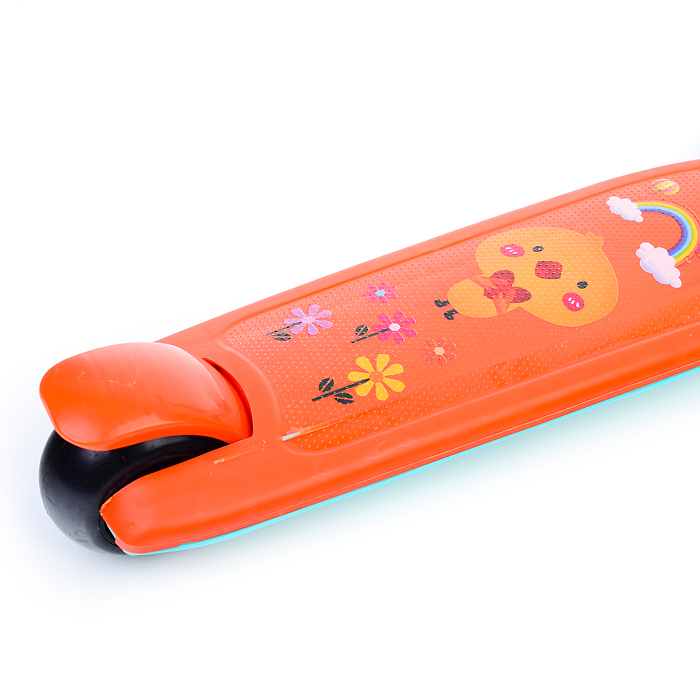 Самокат U038228Y 3-х кол., оранжевый, PU, ABEC 7, в коробке