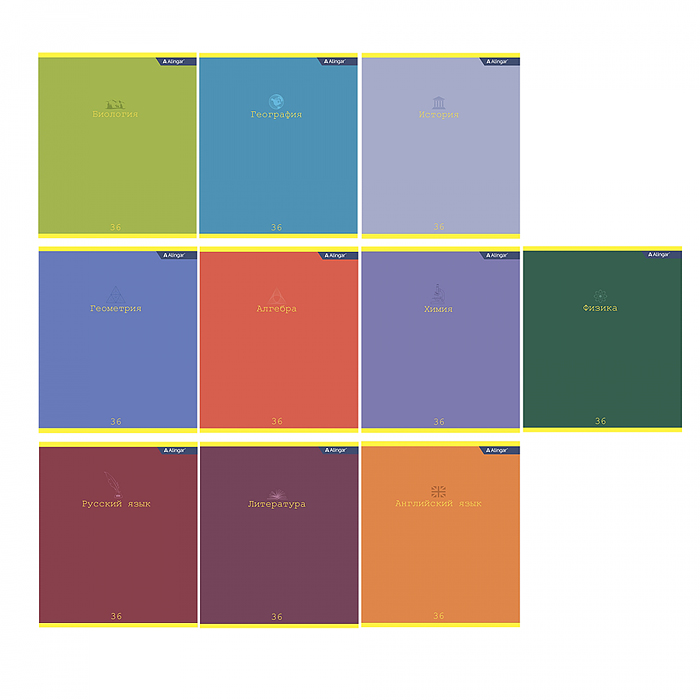 Комплект предметных тетрадей А5 36л., 10 предметов, со справочным материалом, скрепка